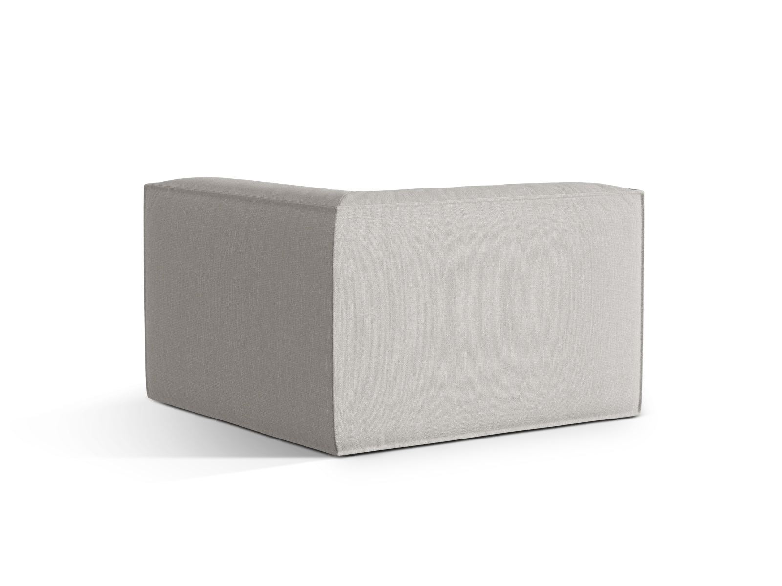 Elegantes 1-Sitzer Eckmodul Nuria in dezentem Grau, ideal für individuelle Sofa-Kombinationen und zeitgemäße Einrichtungslösungen.