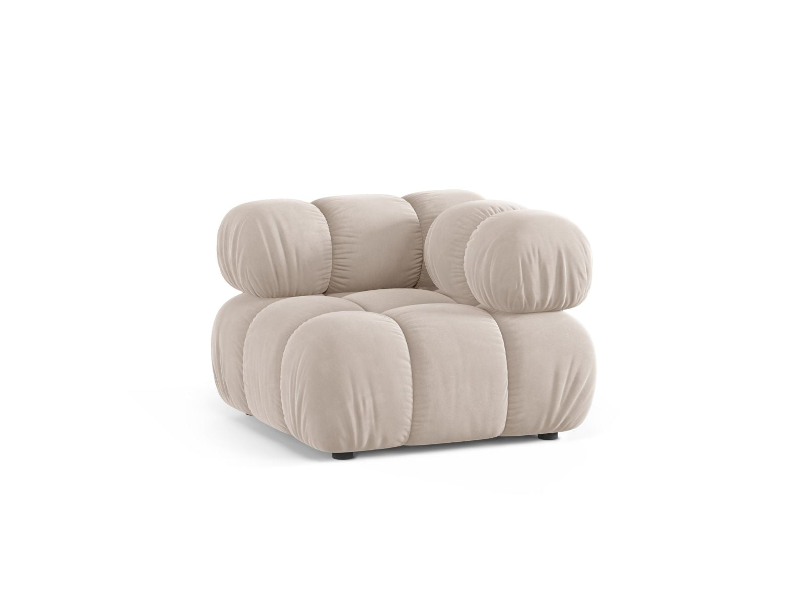Elegantes 1-Sitzer Eckmodul Bellis in sanftem Light Beige-Venus, ideal für individuelle Sofa-Gestaltung im modernen Wohnraum.