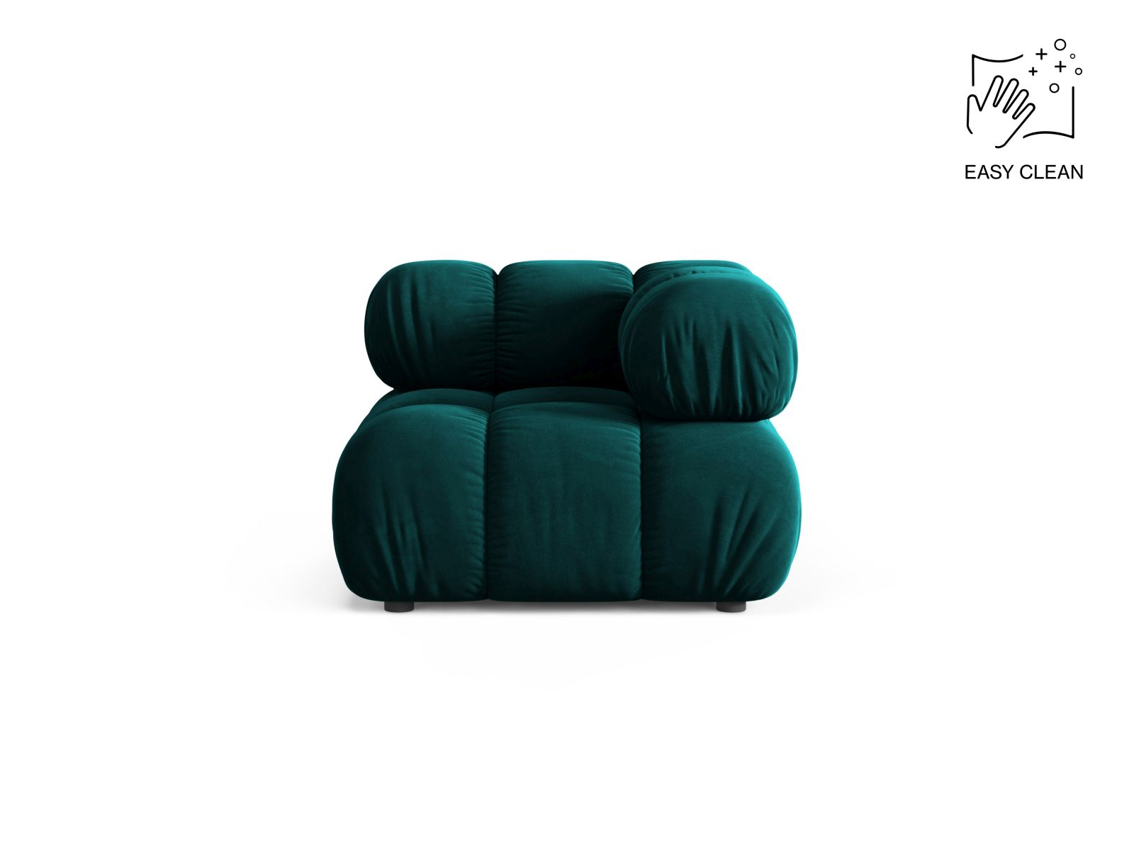 1-Sitzer Eckmodul Bellis in Deep Petrol-Venus präsentiert im Onlineshop von KAQTU Design AG. Modulares Sofa ist von Micadoni