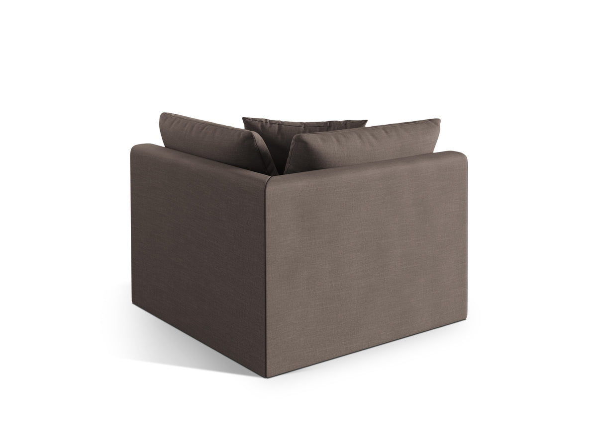 Chris Modul Corner 1 Sitzer in Warm grey-LINS präsentiert im Onlineshop von KAQTU Design AG. Modulares Sofa ist von Micadoni