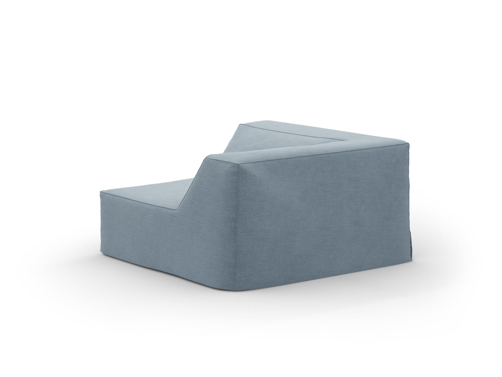 Jodie Corner Modul 1 Sitzer mit abnehmbaren Bezug in Muted Blue-LINS präsentiert im Onlineshop von KAQTU Design AG. Modulares Sofa ist von Micadoni