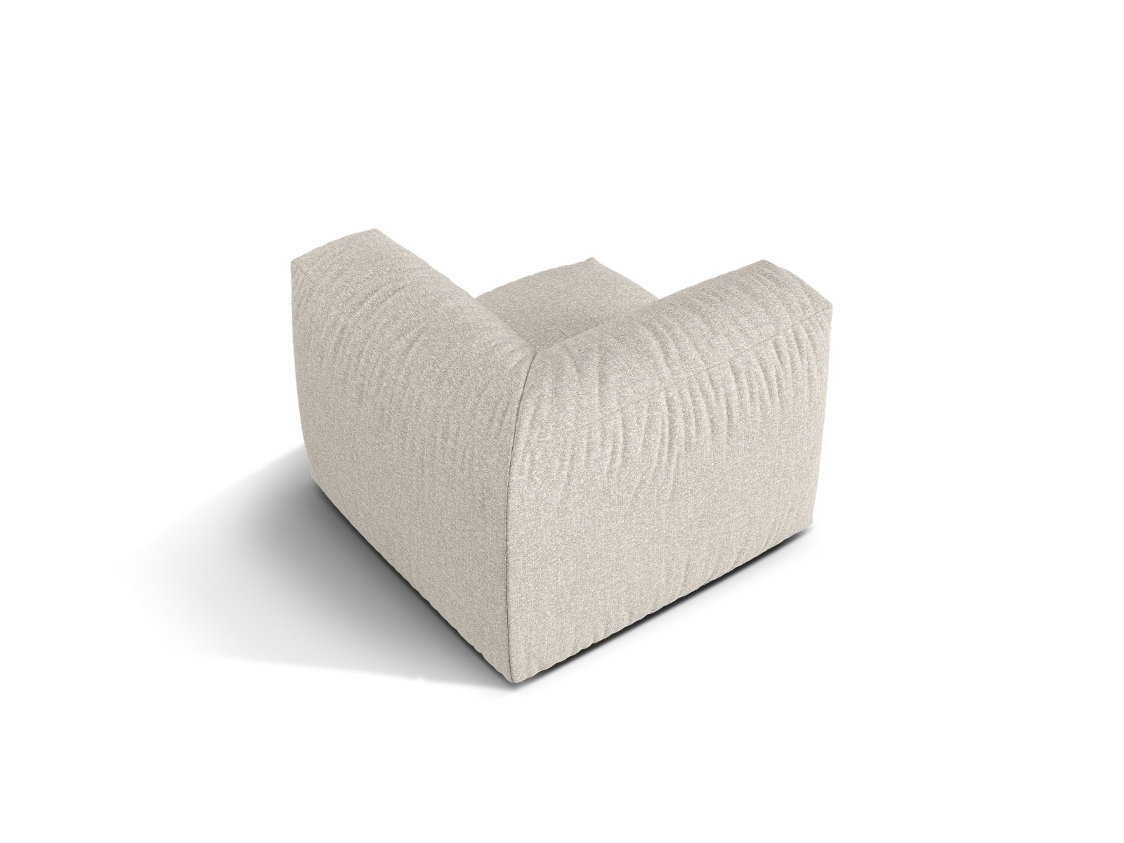 Beige 1-Sitzer Eckmodul Martina von Micadoni, perfekt für individuelle Wohnkonzepte, bietet stilvollen Komfort und vielseitige Gestaltungsmöglichkeiten.
