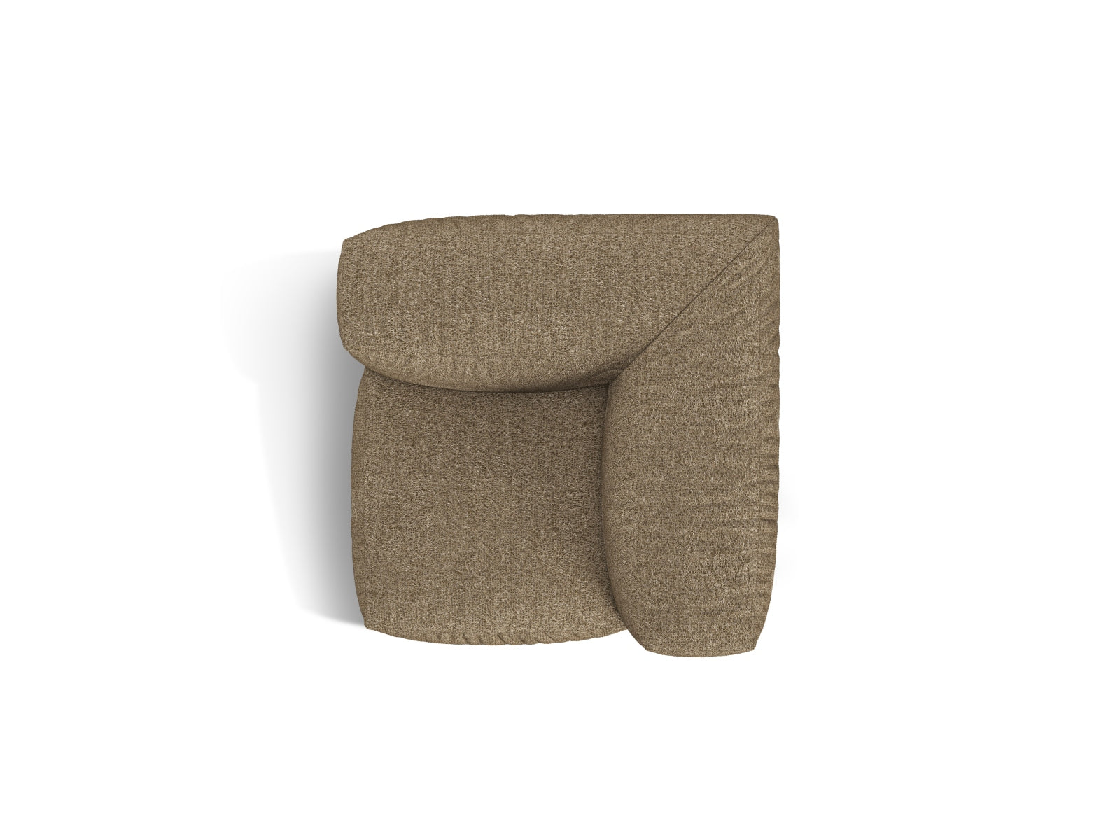 Stylisches 1-Sitzer Eckmodul Martina in warmem Cappuccino, perfekt für kreative und moderne Sofa-Kombinationen in jedem Zuhause.