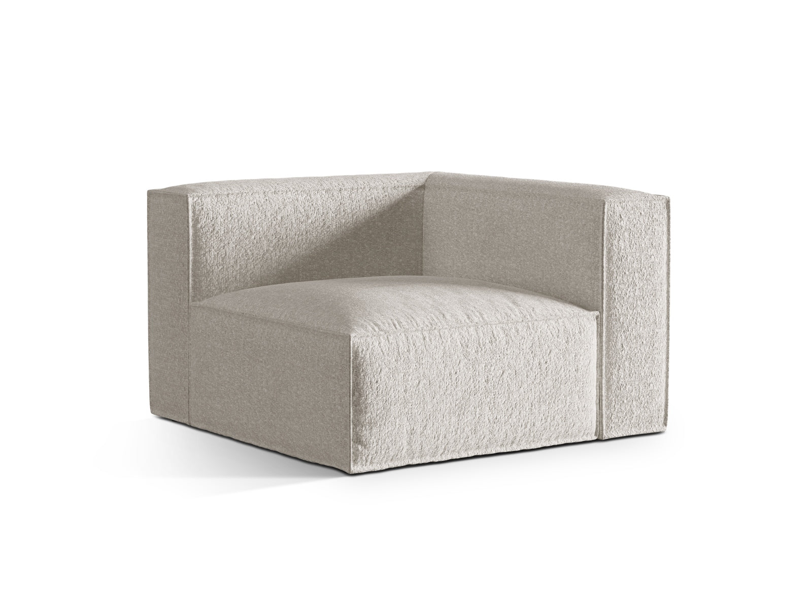 Nuria Corner Modul 1 Sitzer in Grey Beige Melange-Monet präsentiert im Onlineshop von KAQTU Design AG. Modulares Sofa ist von Micadoni