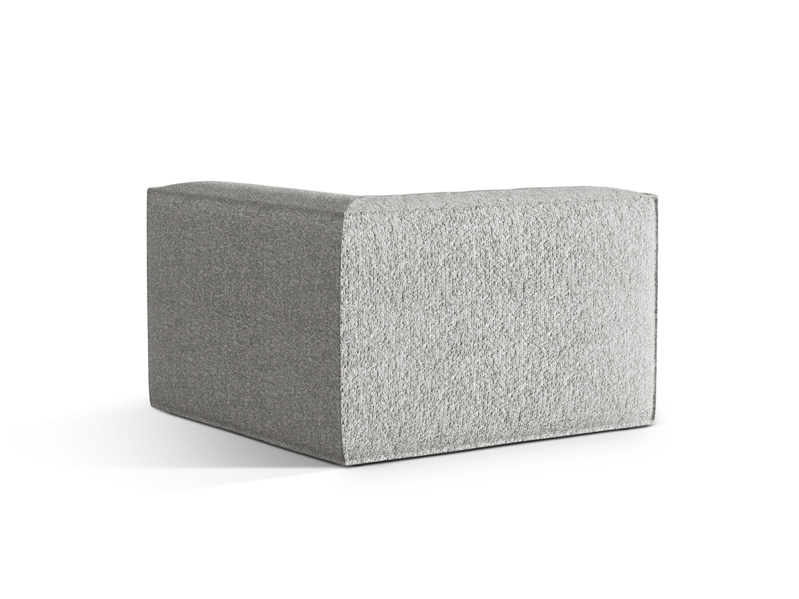 Stylisches Nuria Corner Modul 1 Sitzer in Silber-Monet, perfekt für zeitgemäße Einrichtungskonzepte und vielseitige Raumgestaltungen.