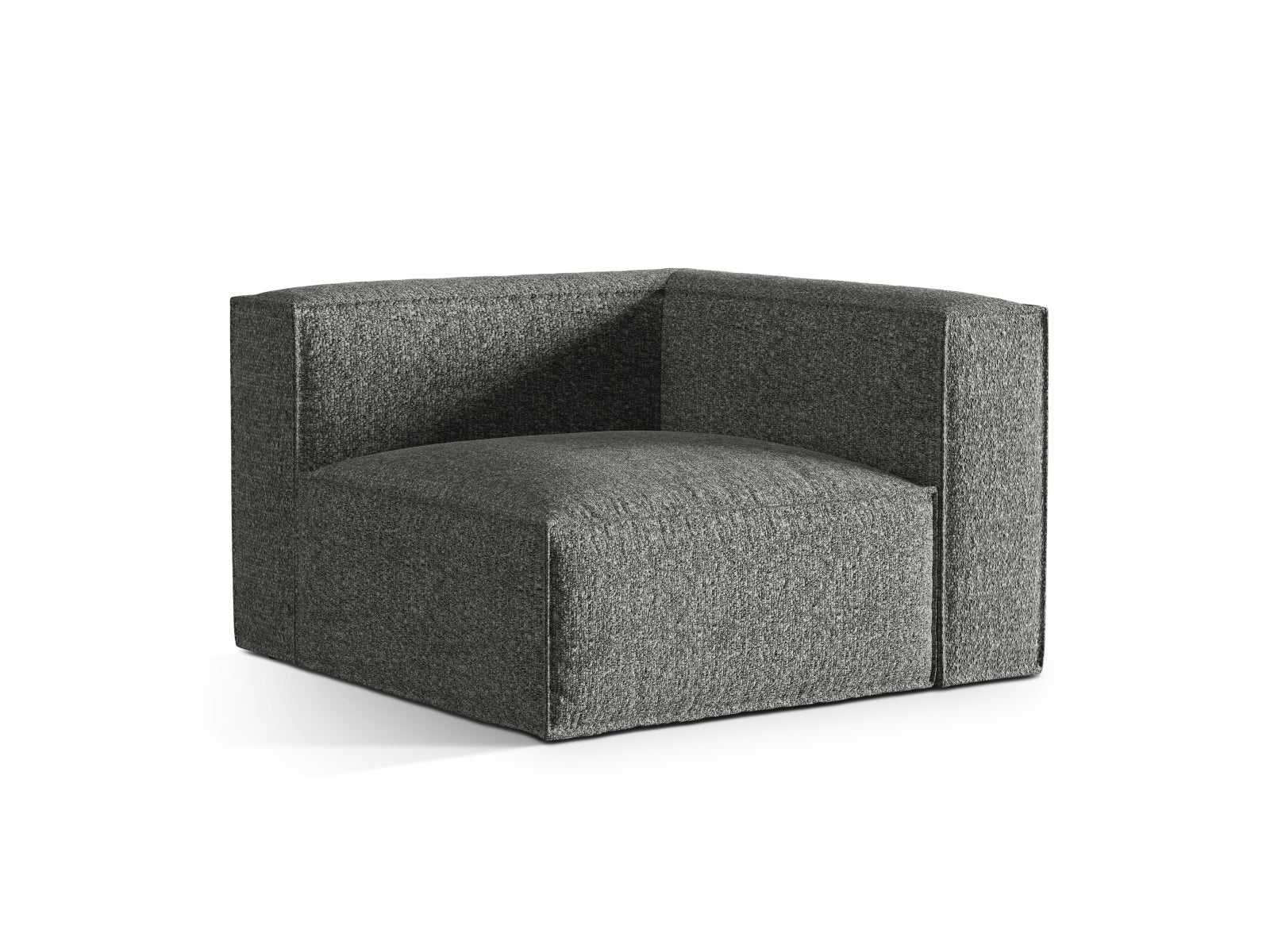 Stylischer Nuria Corner Modul 1 Sitzer in Graphit, ideal für moderne Wohnräume. Teil des modularen Sofas von Micadoni.