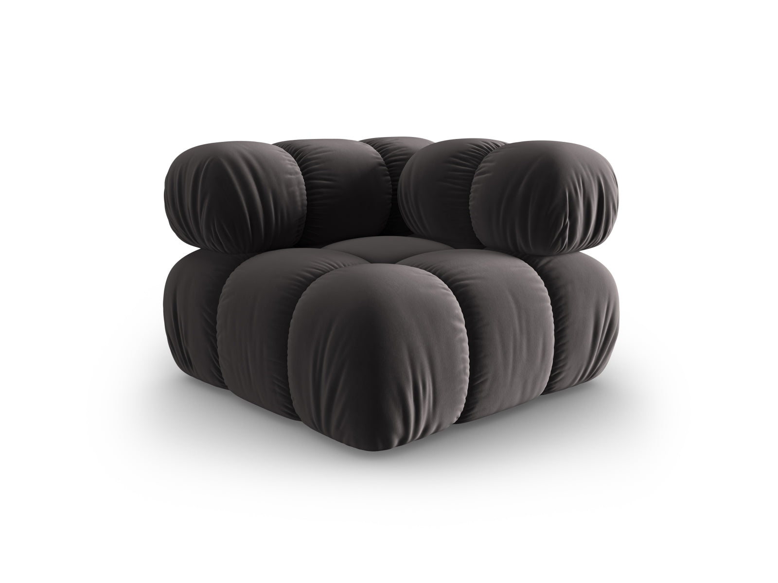 Bellis Velour Modul Corner 1 Sitzer in Steel präsentiert im Onlineshop von KAQTU Design AG. Modulares Sofa ist von Micadoni