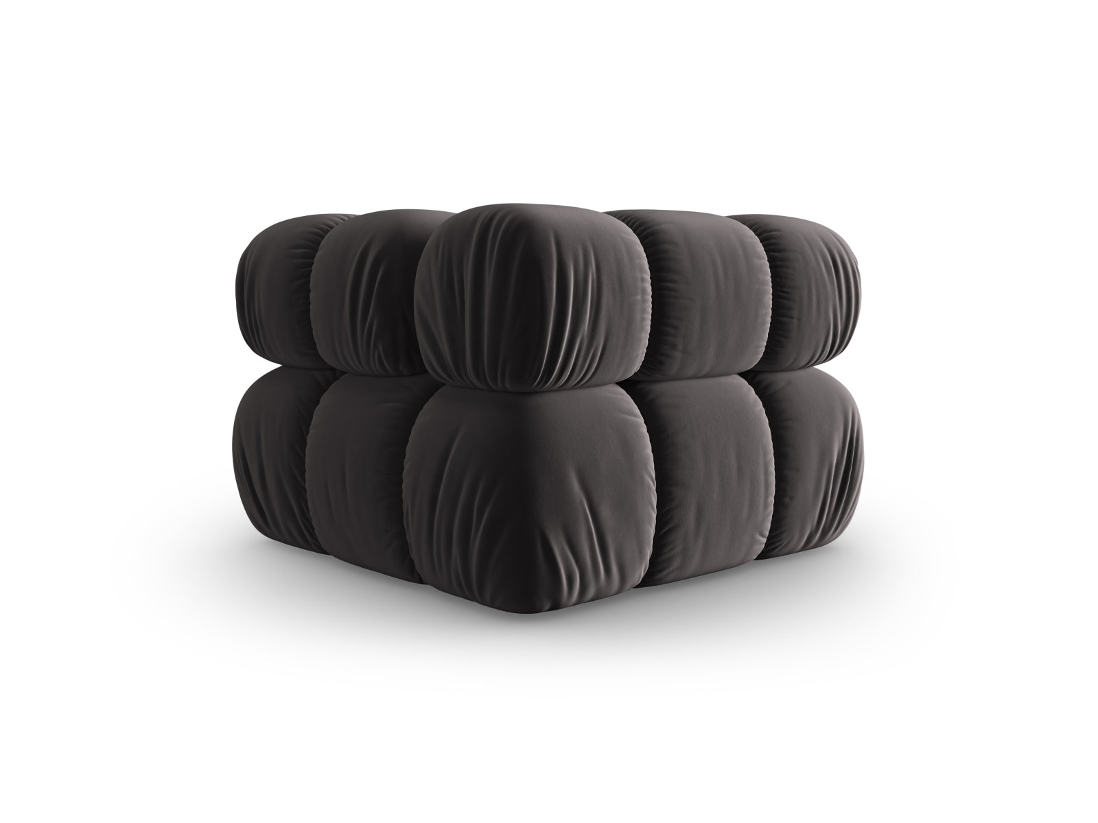 Eleganter Bellis Velour Modul Corner 1 Sitzer in Steel-Riviera, ideal für stilvolle Wohnräume. Hochwertige Materialien und modernes Design von Micadoni.