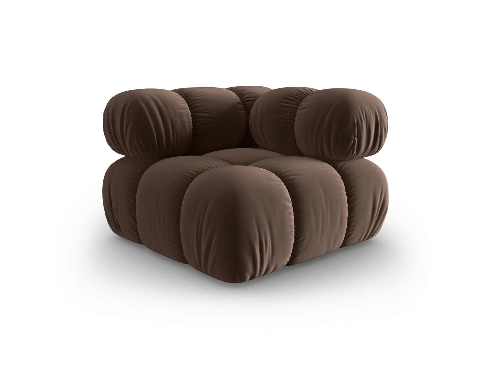 Bellis Velour Modul Corner 1 Sitzer in Brown-Riviera präsentiert im Onlineshop von KAQTU Design AG. Modulares Sofa ist von Micadoni