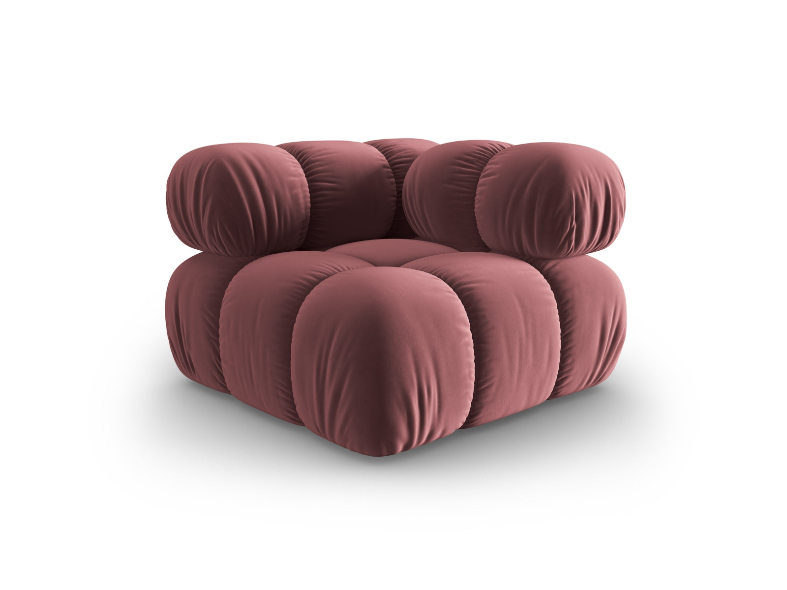 Bellis Velour Modul Corner 1 Sitzer in Pink-Riviera präsentiert im Onlineshop von KAQTU Design AG. Modulares Sofa ist von Micadoni