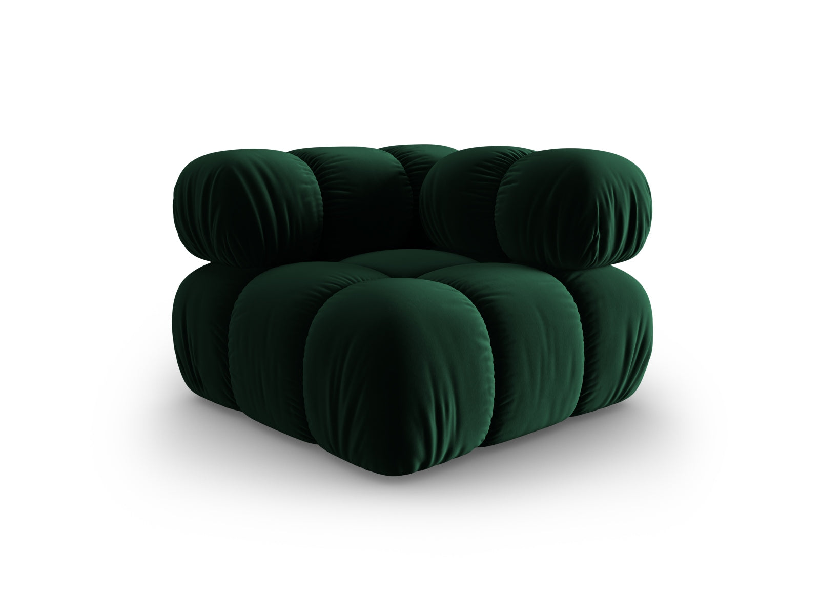 Bellis Velour Modul Corner 1 Sitzer in Bottle Green präsentiert im Onlineshop von KAQTU Design AG. Modulares Sofa ist von Micadoni
