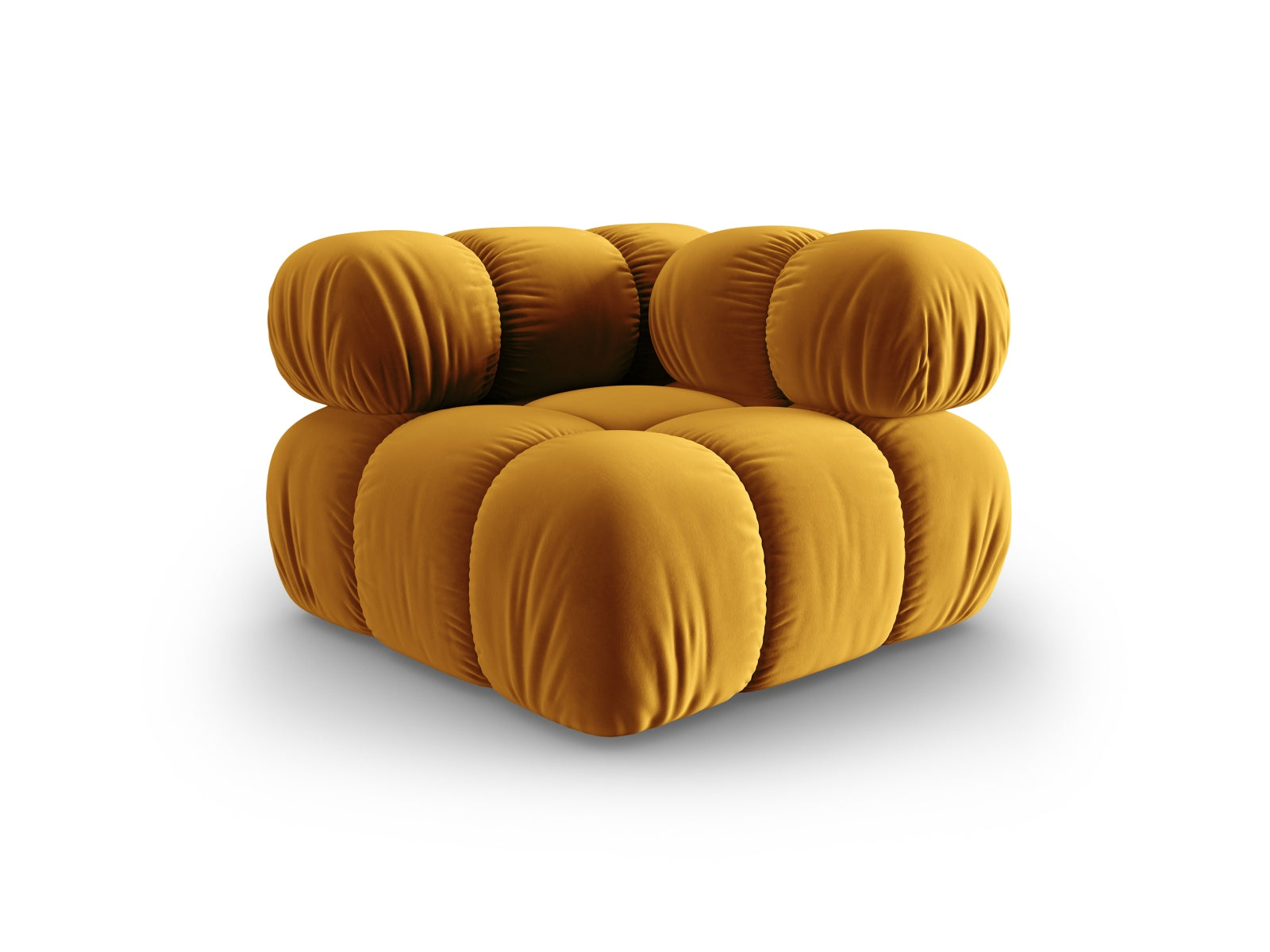 Bellis Velour Modul Corner 1 Sitzer in Yellow-Riviera präsentiert im Onlineshop von KAQTU Design AG. Modulares Sofa ist von Micadoni