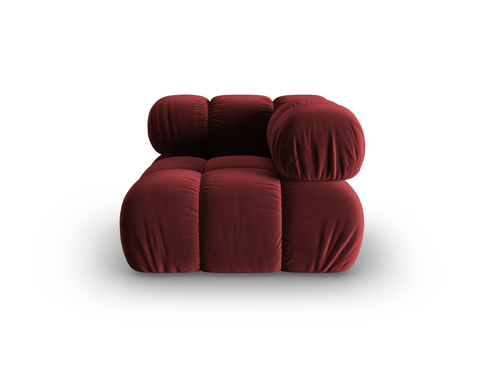 Bellis Velour Modul Corner 1 Sitzer in Dark Red präsentiert im Onlineshop von KAQTU Design AG. Modulares Sofa ist von Micadoni