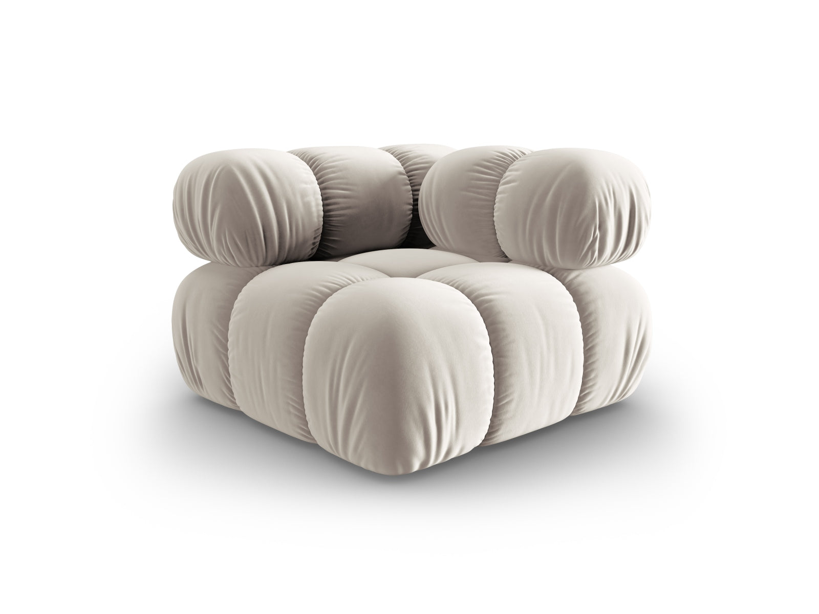 Bellis Velour Modul Corner 1 Sitzer in Light Beige präsentiert im Onlineshop von KAQTU Design AG. Modulares Sofa ist von Micadoni