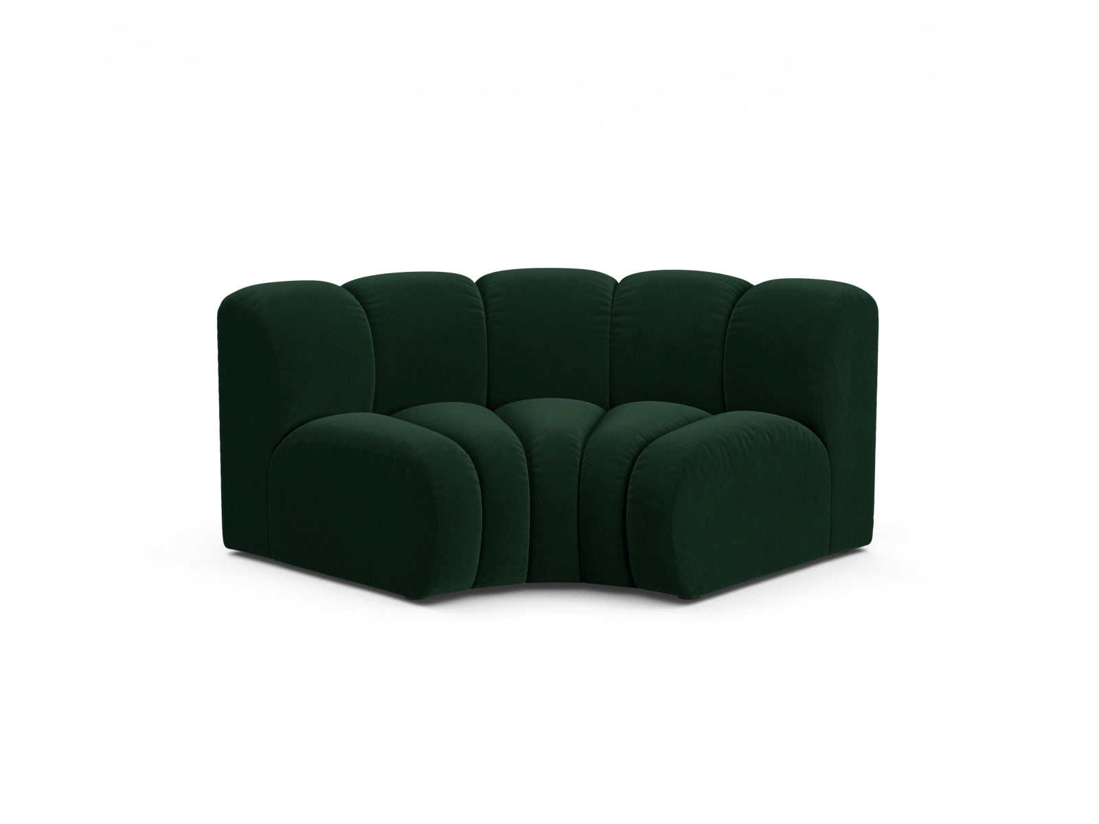 Lupine Velour Modul Corner 1 Sitzer in Bottle Green präsentiert im Onlineshop von KAQTU Design AG. Modulares Sofa ist von Micadoni