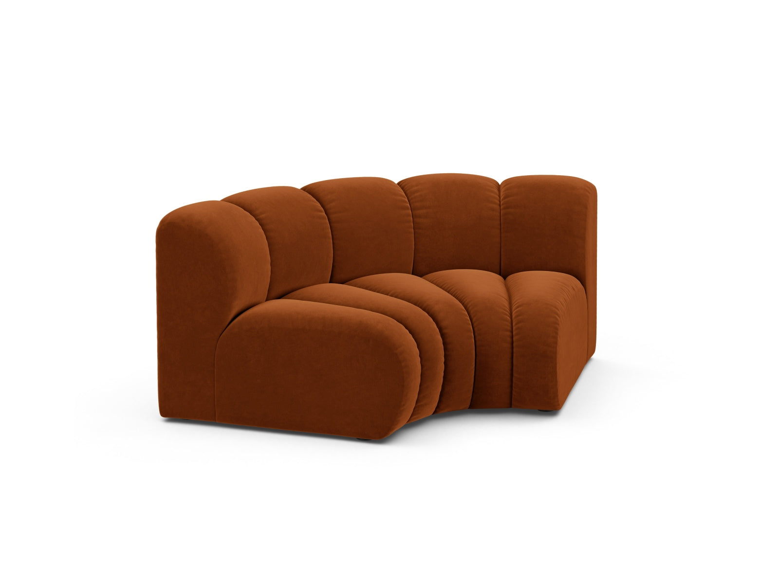 Lupine Velour Modul Corner 1 Sitzer in Terracotta-Salvador präsentiert im Onlineshop von KAQTU Design AG. Modulares Sofa ist von Micadoni