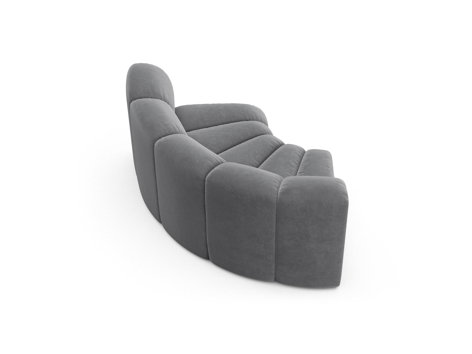 Lupine Velour Modul Corner 1 Sitzer in Grey-Salvador präsentiert im Onlineshop von KAQTU Design AG. Modulares Sofa ist von Micadoni