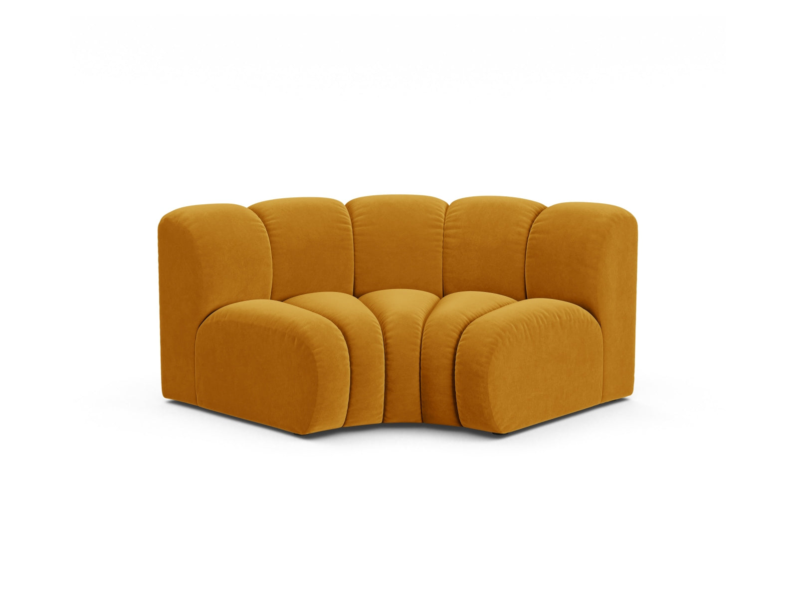 Lupine Velour Modul Corner 1 Sitzer in Yellow präsentiert im Onlineshop von KAQTU Design AG. Modulares Sofa ist von Micadoni