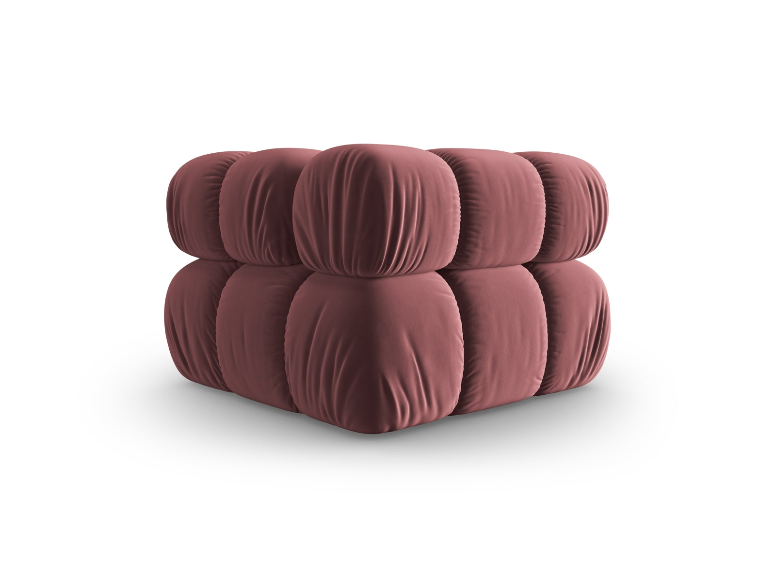 Eleganter Bellis Velour Modul Corner 1 Sitzer in sanften Farbtönen, ideal für stilvolle und einladende Wohnräume.