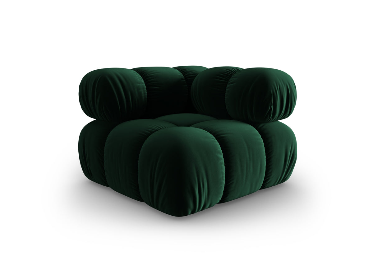 Bellis Velour Modul Corner 1 Sitzer in Bottle Green-Bluvel präsentiert im Onlineshop von KAQTU Design AG. Modulares Sofa ist von Micadoni