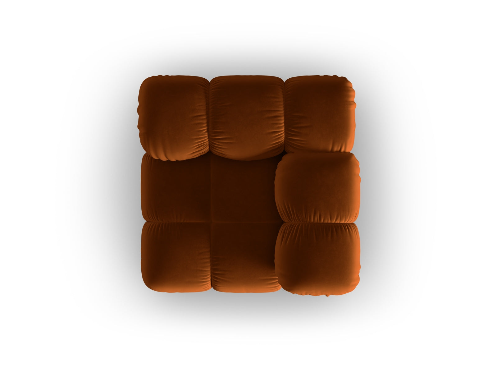 Bellis Velour Modul Corner 1 Sitzer in Terracotta präsentiert im Onlineshop von KAQTU Design AG. Modulares Sofa ist von Micadoni