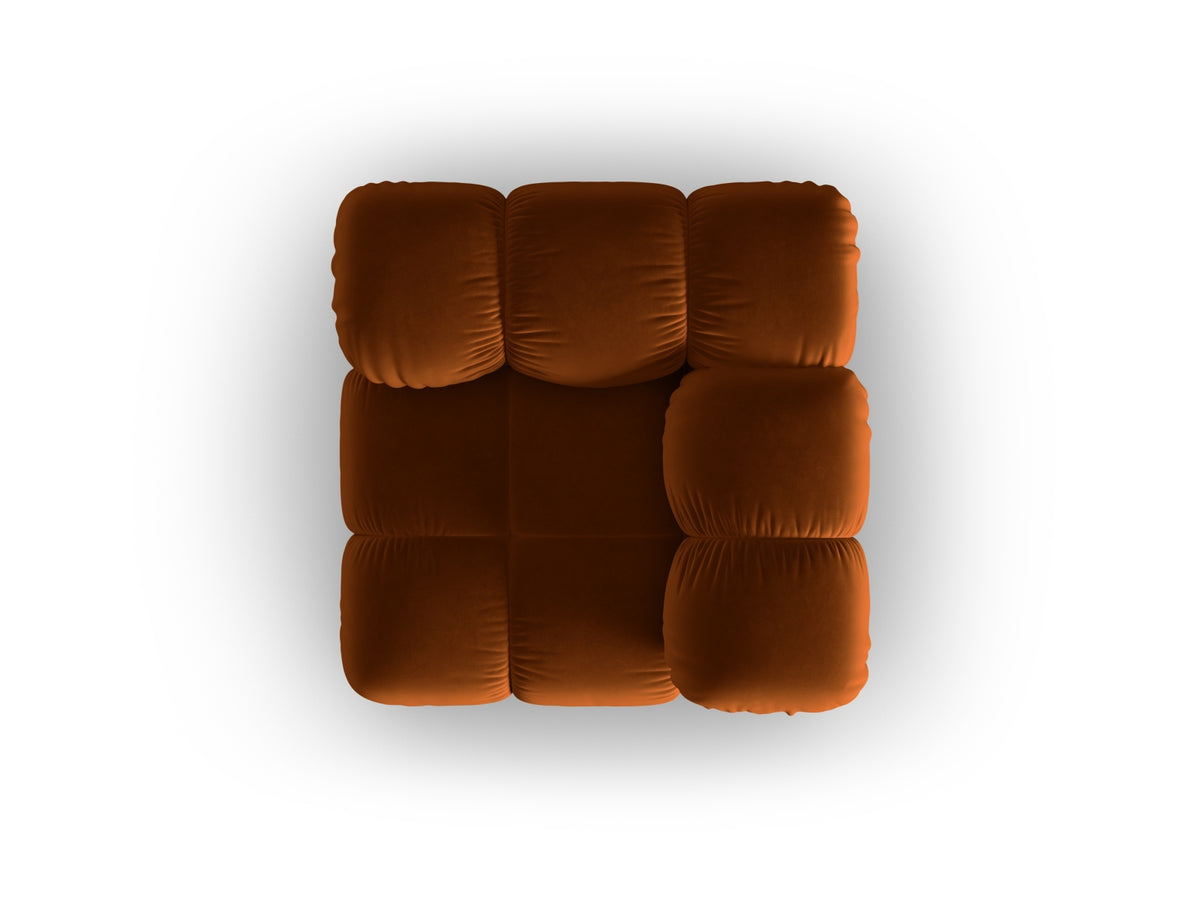 Bellis Velour Modul Corner 1 Sitzer in Terracotta-Bluvel präsentiert im Onlineshop von KAQTU Design AG. Modulares Sofa ist von Micadoni