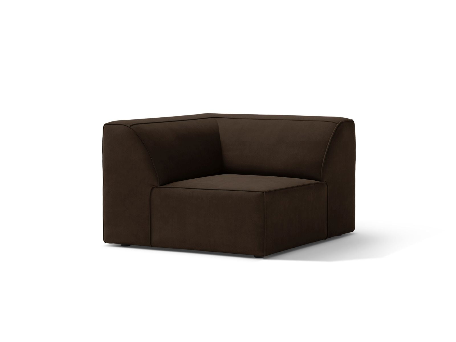 Elegantes 1-Sitzer Eckmodul Jodie in Dunkelgrau, ideal für individuelle Sofa-Kombinationen, präsentiert von Micadoni.