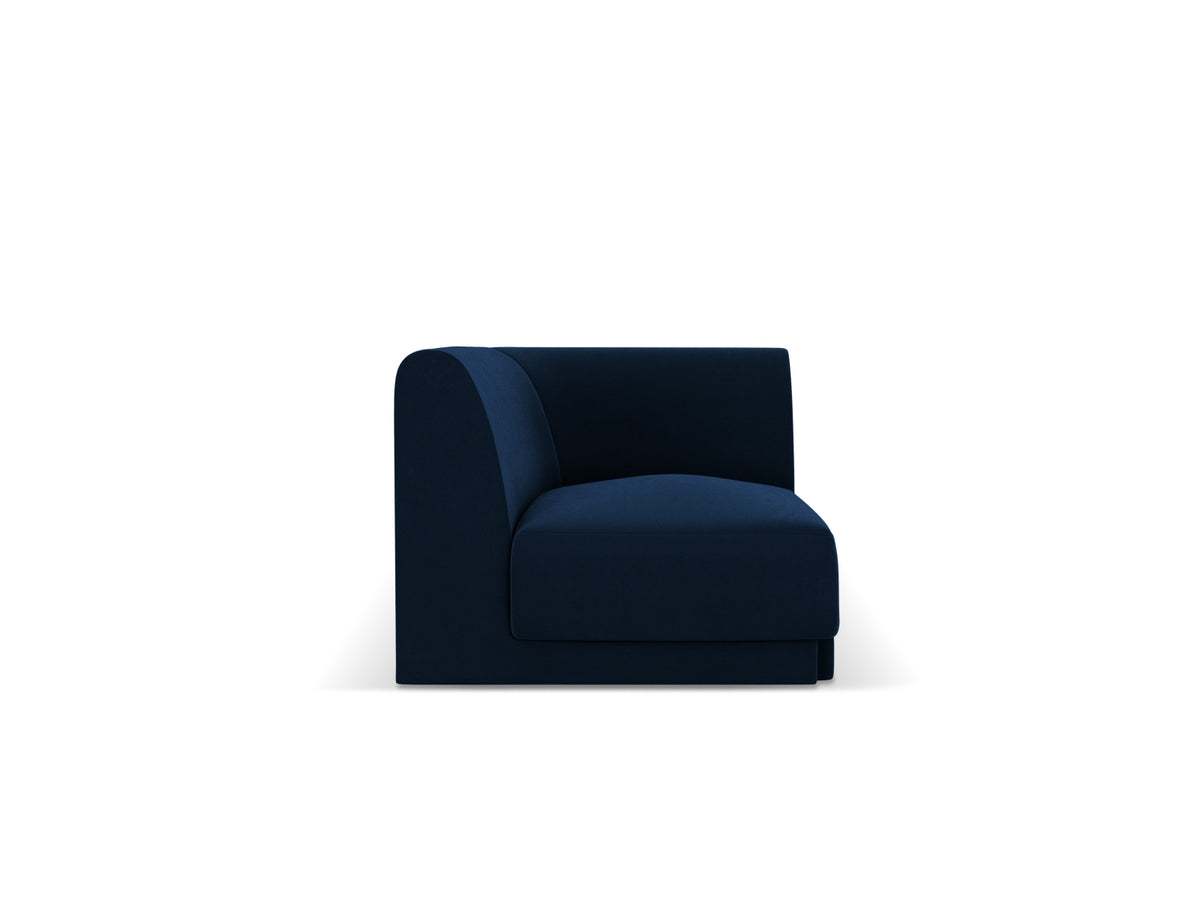 Miley Velour Modul Corner 1 Sitzer in Royal Blue-Bluvel präsentiert im Onlineshop von KAQTU Design AG. Modulares Sofa ist von Micadoni