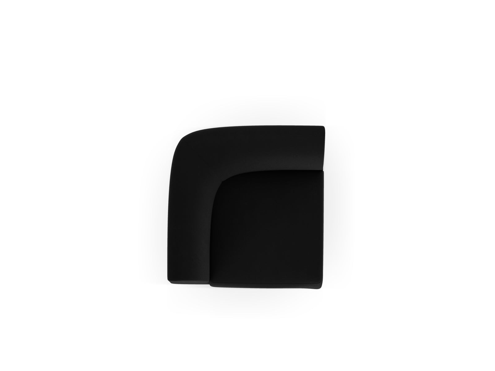 Miley Velour Modul Corner 1 Sitzer in Black präsentiert im Onlineshop von KAQTU Design AG. Modulares Sofa ist von Micadoni