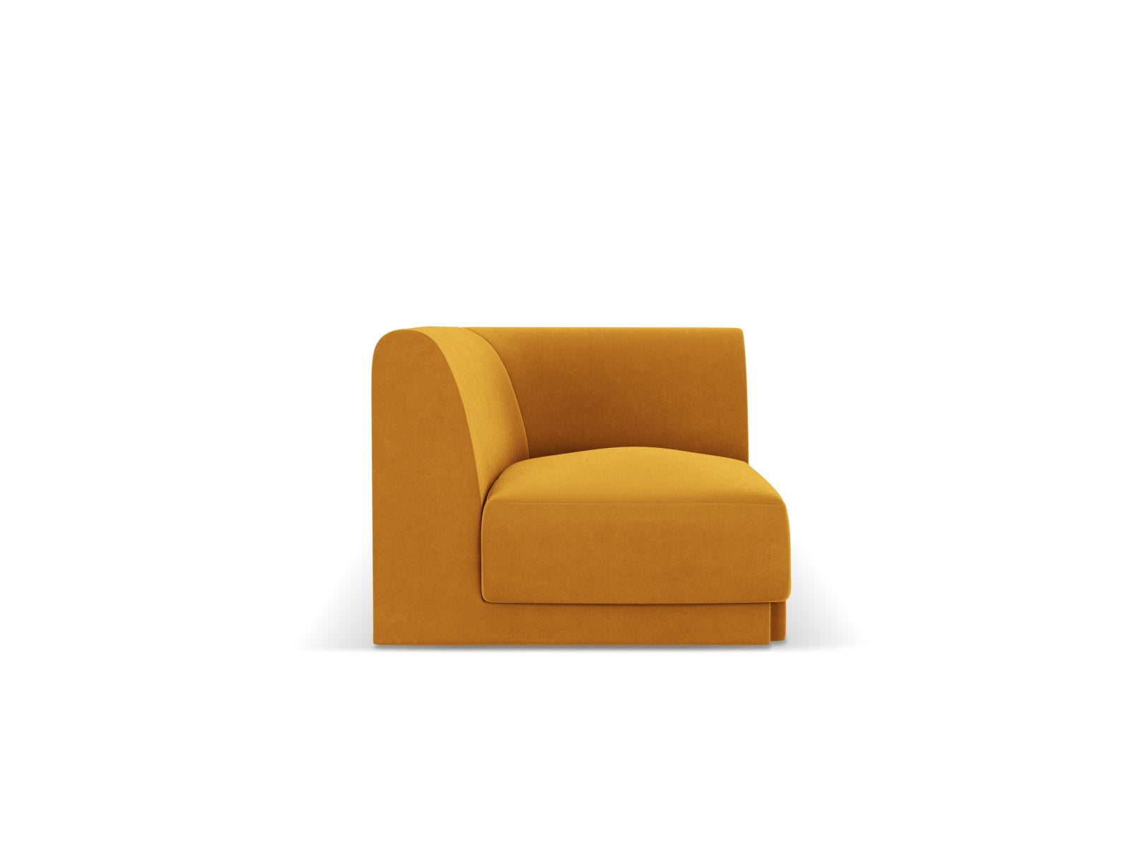 Miley Velour Modul Corner 1 Sitzer in Yellow präsentiert im Onlineshop von KAQTU Design AG. Modulares Sofa ist von Micadoni