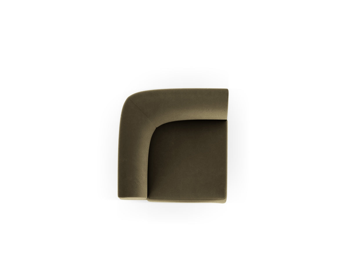 Miley Velour Modul Corner 1 Sitzer in Green-Bluvel präsentiert im Onlineshop von KAQTU Design AG. Modulares Sofa ist von Micadoni