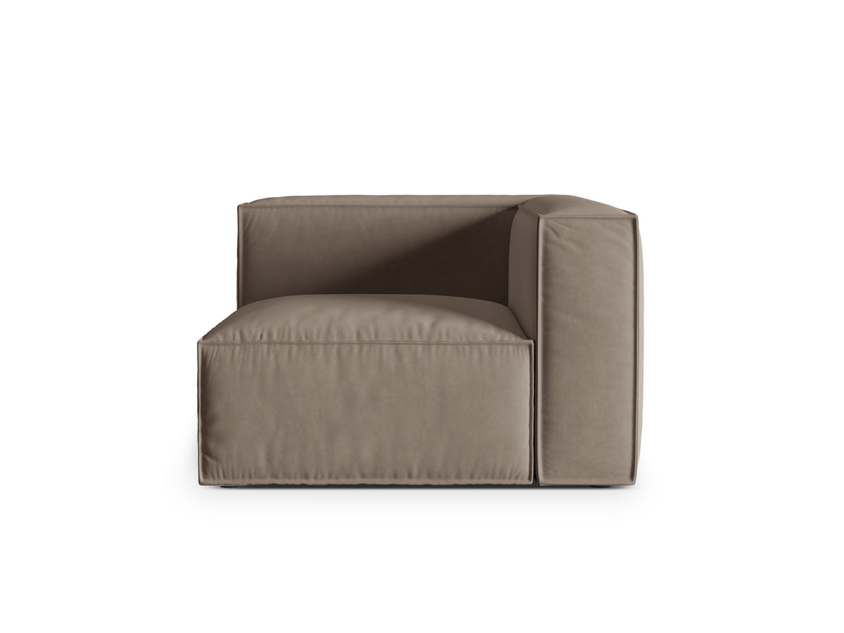 Nuria Velour Modul Corner 1 Sitzer in Warm grey-Paris präsentiert im Onlineshop von KAQTU Design AG. Modulares Sofa ist von Micadoni