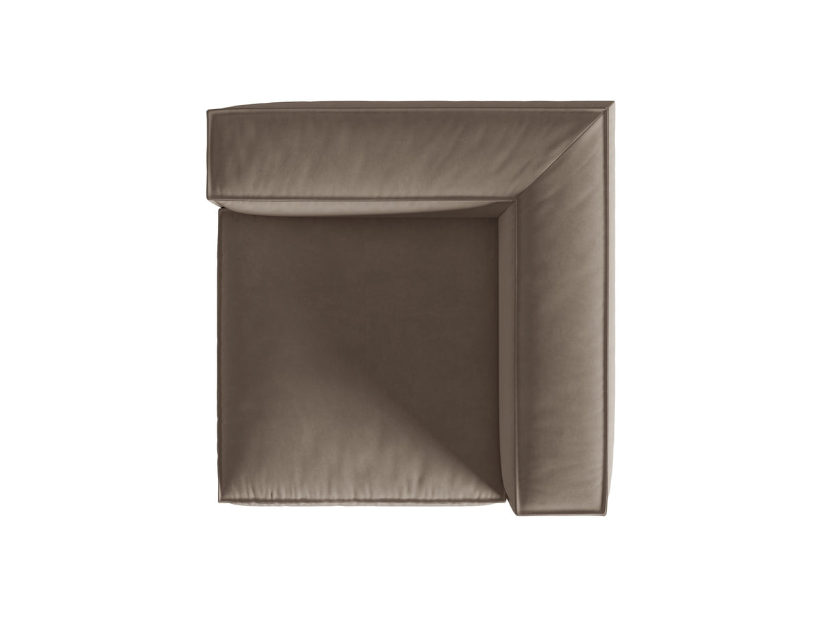 Nuria Velour Modul Corner 1 Sitzer in Warm grey-Paris präsentiert im Onlineshop von KAQTU Design AG. Modulares Sofa ist von Micadoni