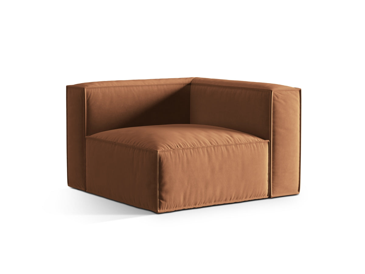 Nuria Velour Modul Corner 1 Sitzer in Honey-Paris präsentiert im Onlineshop von KAQTU Design AG. Modulares Sofa ist von Micadoni