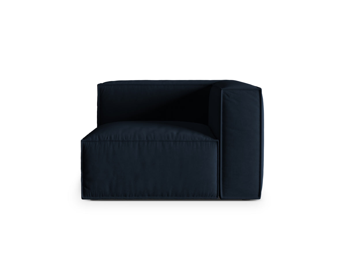Nuria Velour Modul Corner 1 Sitzer in Dark Blue-Paris präsentiert im Onlineshop von KAQTU Design AG. Modulares Sofa ist von Micadoni