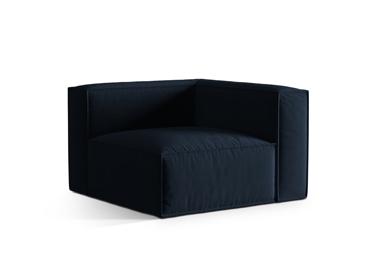 Nuria Velour Modul Corner 1 Sitzer in Dark Blue-Paris präsentiert im Onlineshop von KAQTU Design AG. Modulares Sofa ist von Micadoni