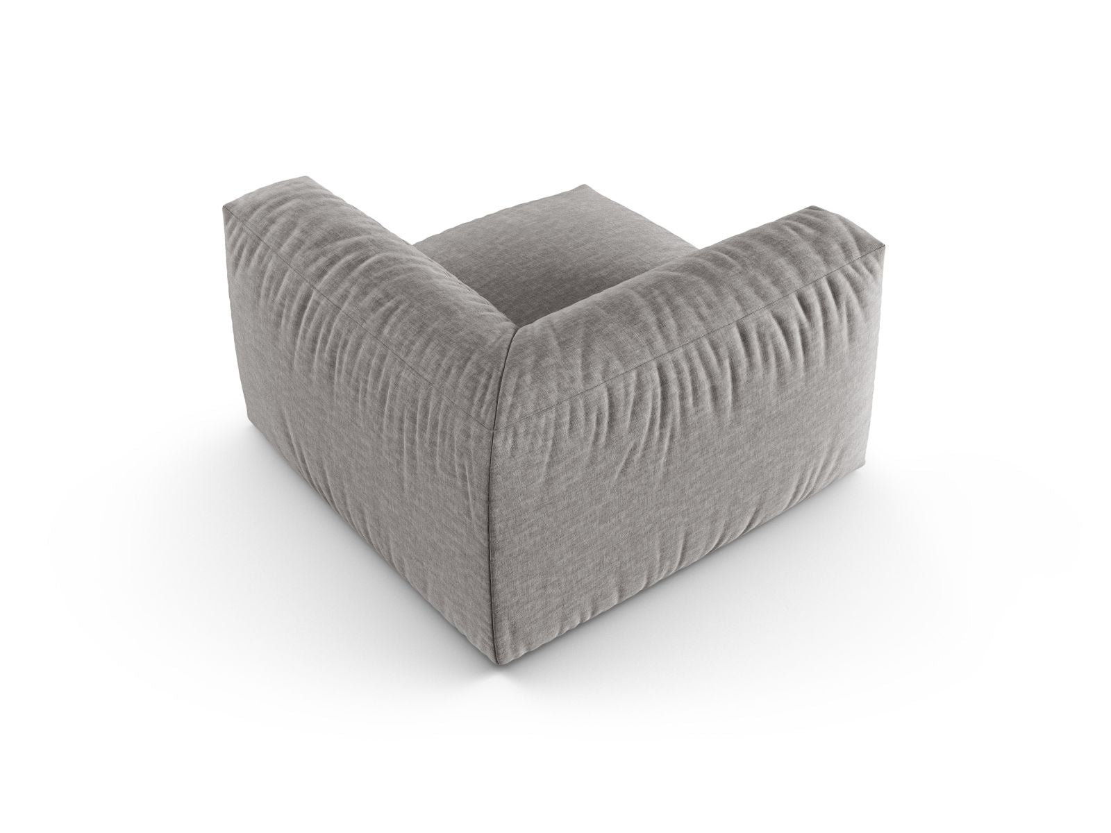 Elegantes XL 1-Sitzer Eckmodul Martina in dezentem Grau, ideal für individuelle Sofa-Arrangements in modernen Wohnräumen.
