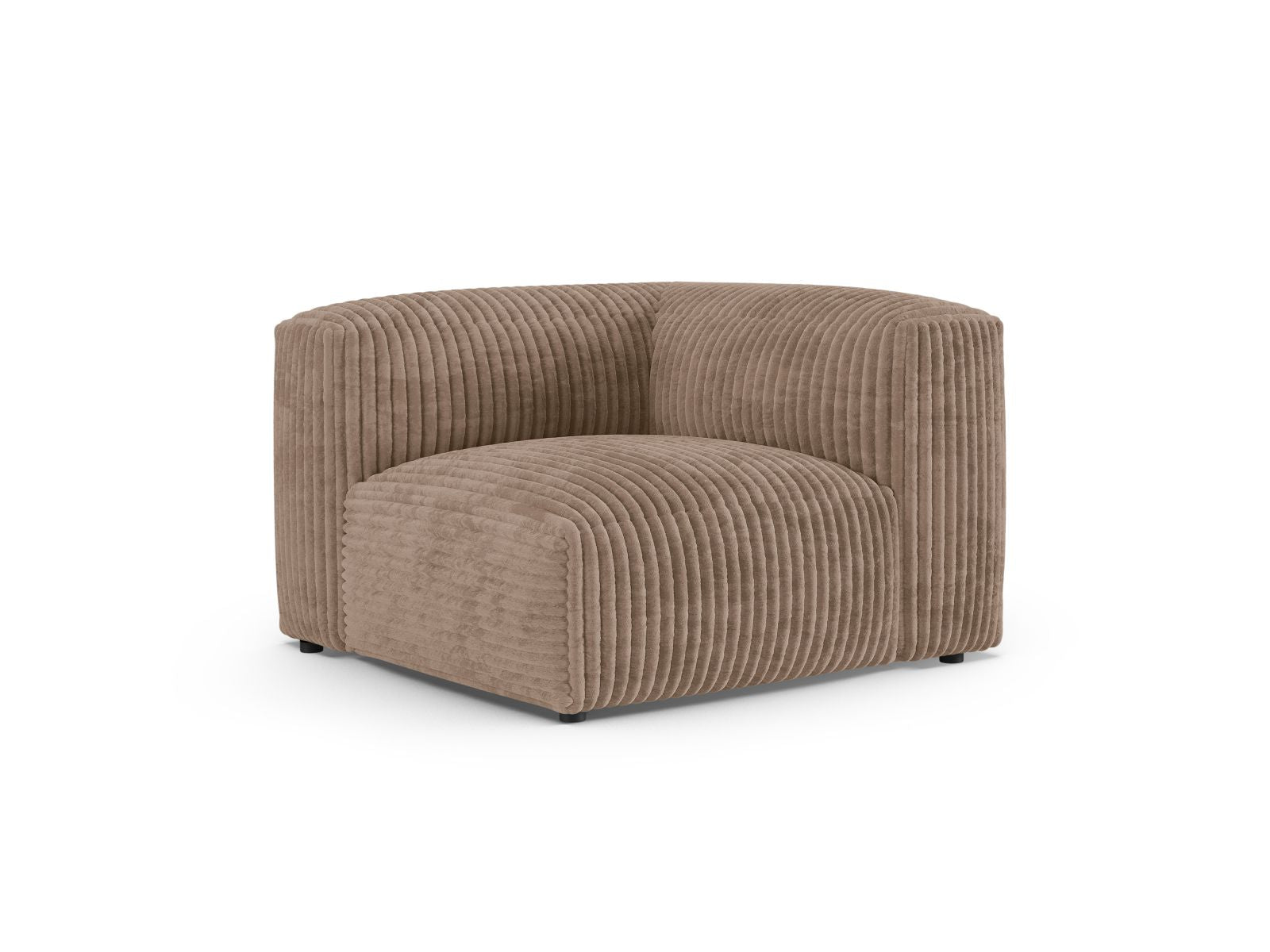 Elegantes 1-Sitzer Eckmodul XL Martina in der Farbe Acorn-Tilia, ideal für individuelle Sofa-Gestaltung im modernen Wohnraum.