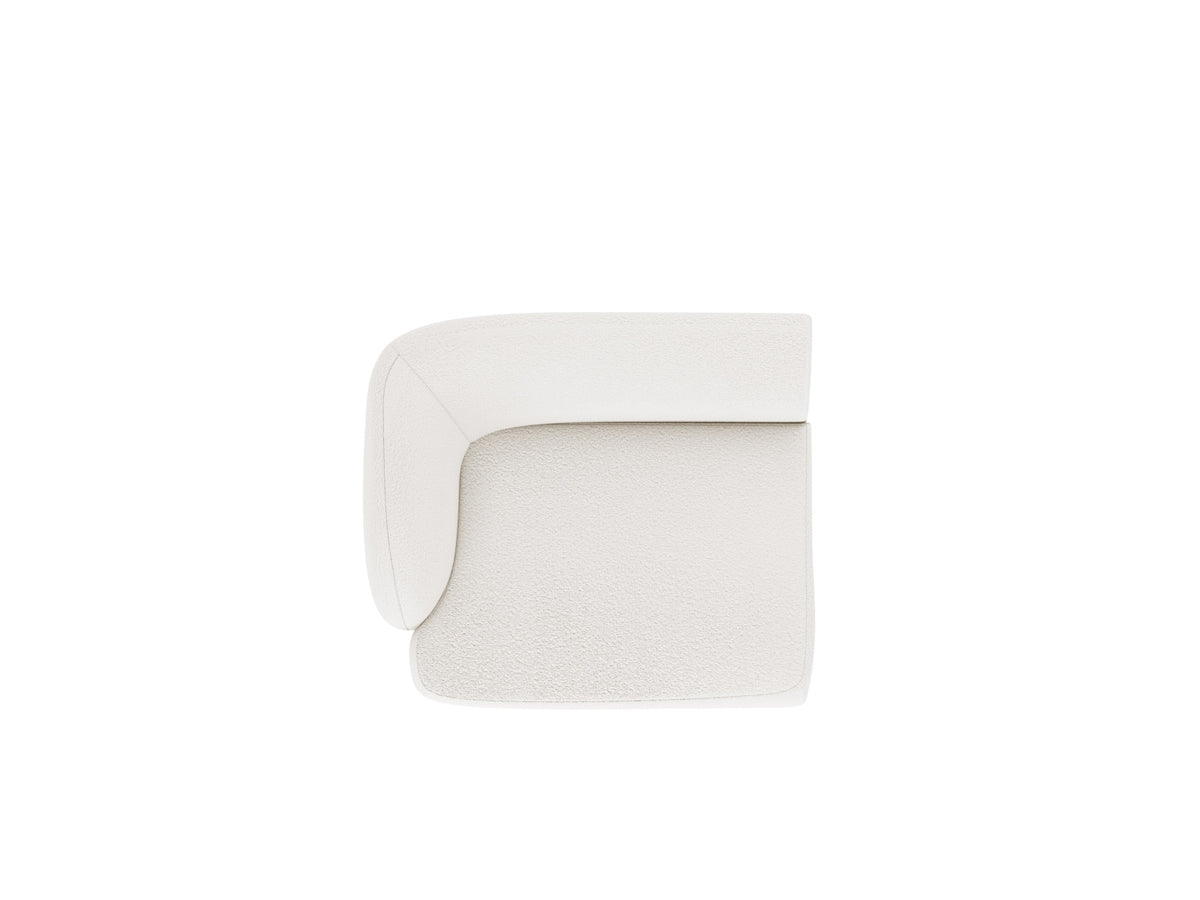 Miley Boucle Modul links 1 Sitzer in White-Baloo präsentiert im Onlineshop von KAQTU Design AG. Modulares Sofa ist von Micadoni
