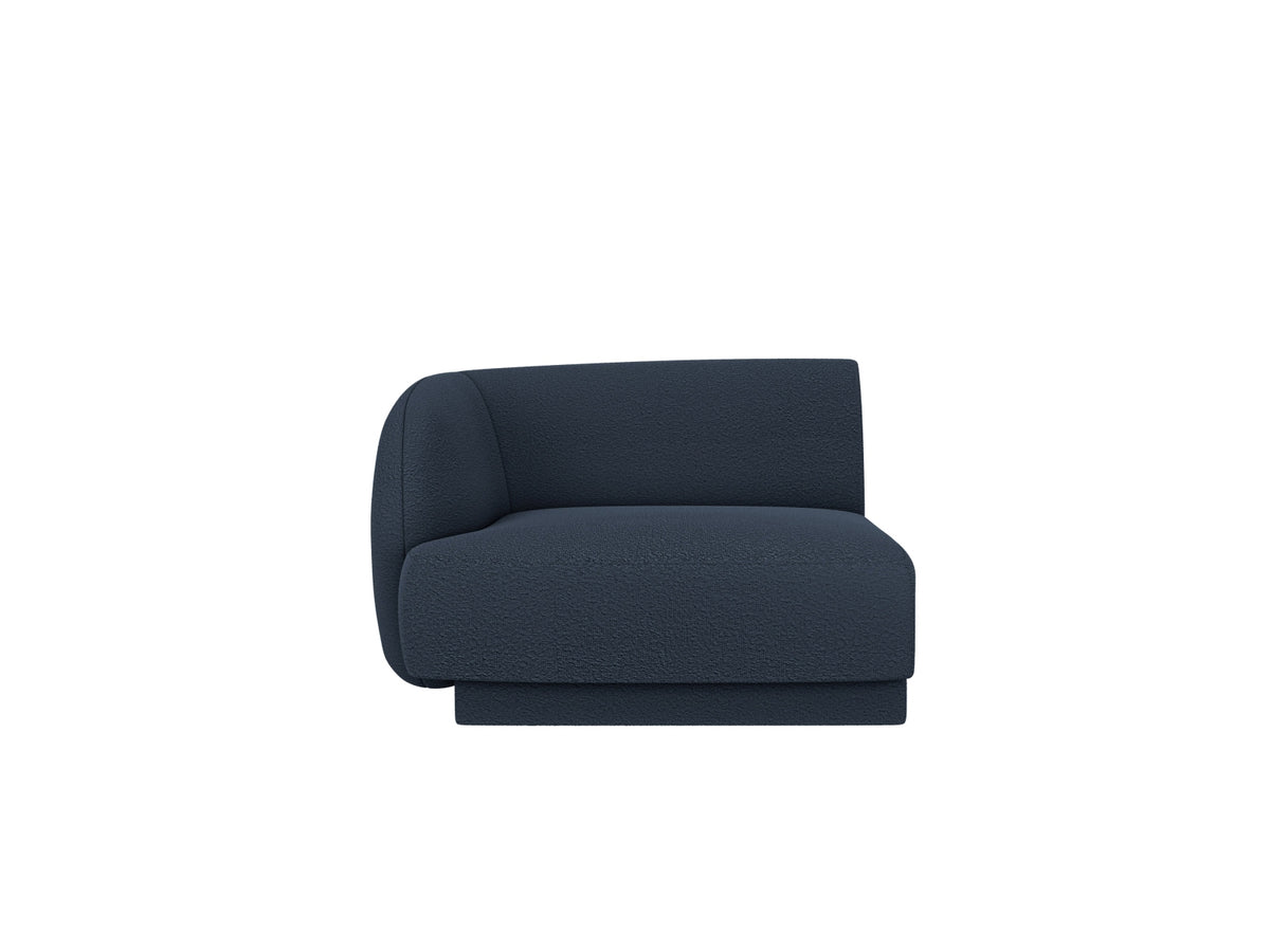 Miley Boucle Modul links 1 Sitzer in Dark Blue-Baloo präsentiert im Onlineshop von KAQTU Design AG. Modulares Sofa ist von Micadoni