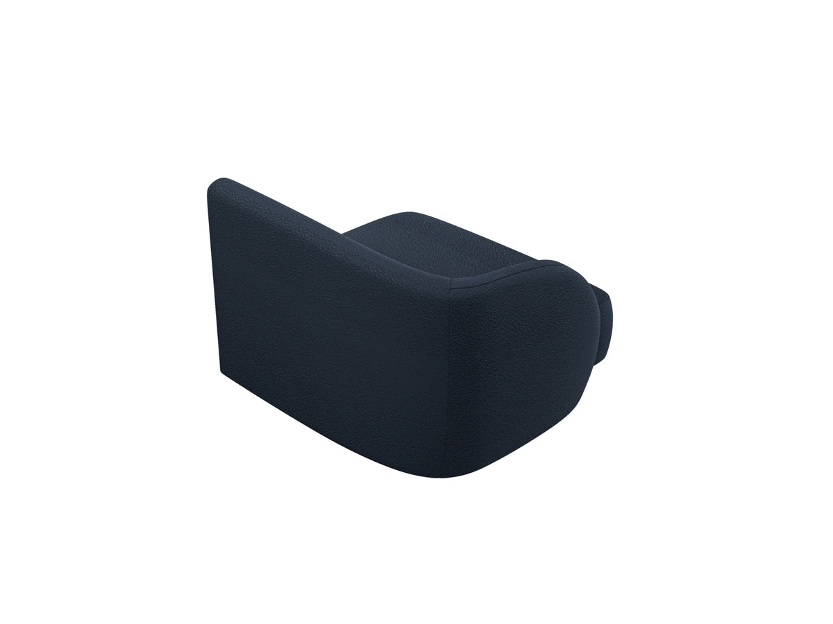 Miley Boucle Modul links 1 Sitzer in Dark Blue-Baloo präsentiert im Onlineshop von KAQTU Design AG. Modulares Sofa ist von Micadoni