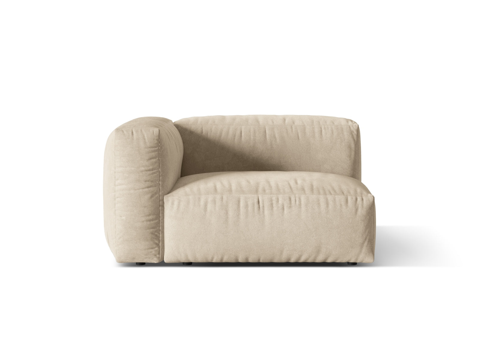 Martina Velour Modul links 1 Sitzer in Light Beige präsentiert im Onlineshop von KAQTU Design AG. Modulares Sofa ist von Micadoni