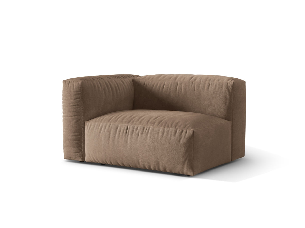 Martina Modul links 1 Sitzer in Dark Beige-Vogue präsentiert im Onlineshop von KAQTU Design AG. Modulares Sofa ist von Micadoni