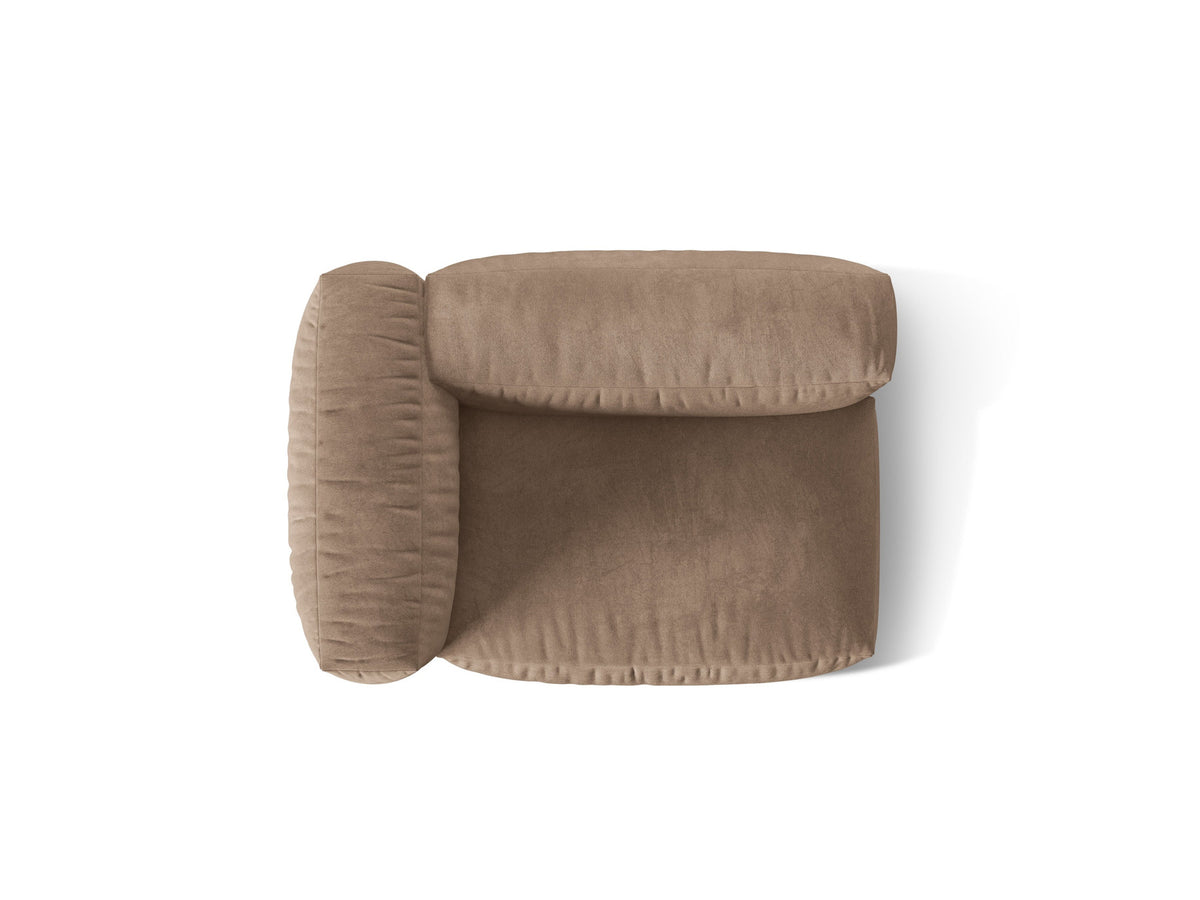 Martina Modul links 1 Sitzer in Dark Beige-Vogue präsentiert im Onlineshop von KAQTU Design AG. Modulares Sofa ist von Micadoni