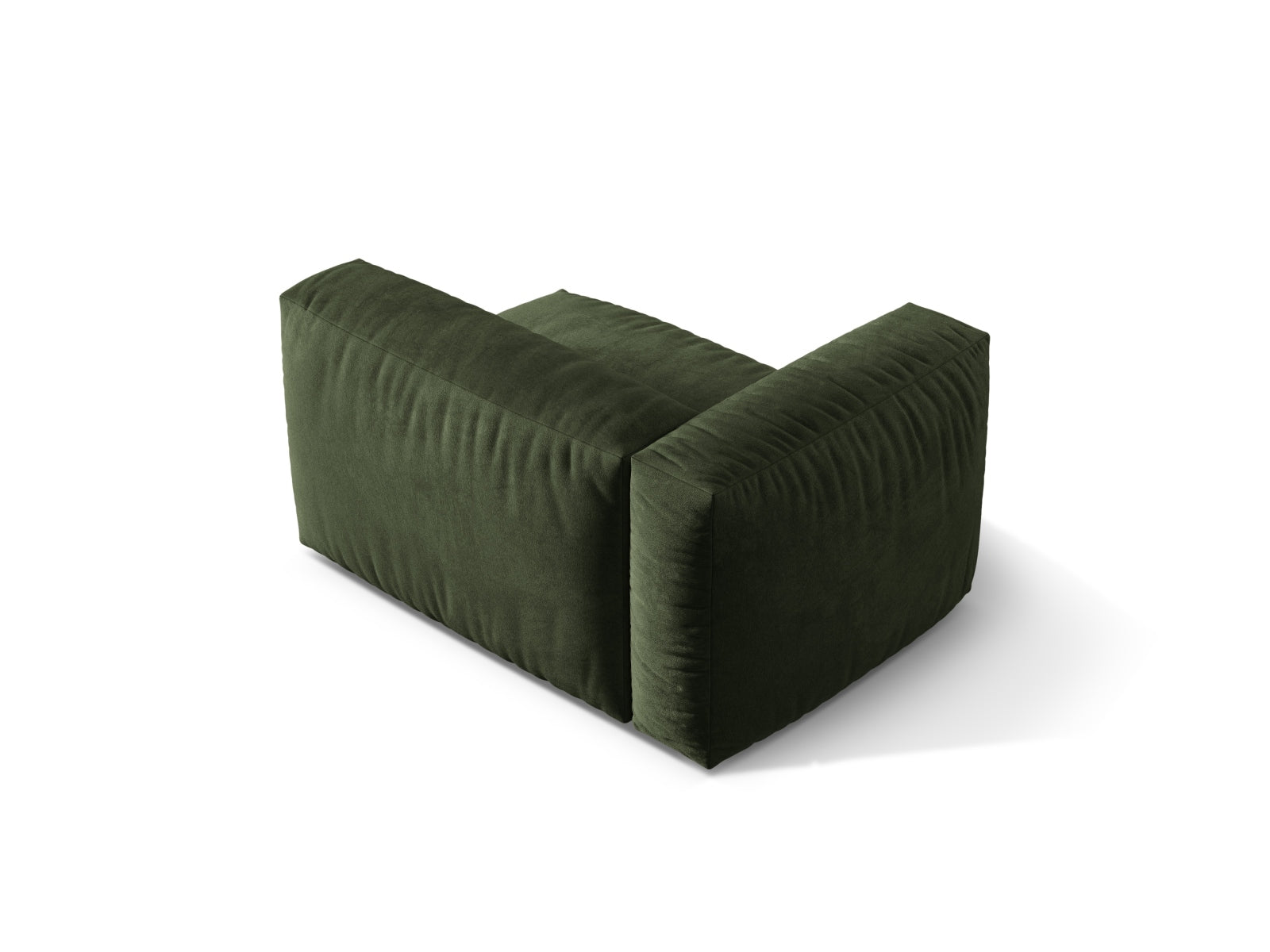 Eleganter linker 1-Sitzer Martina Modul in Green-Vogue, ideal für stilvolle Wohnräume und moderne Einrichtungskonzepte.