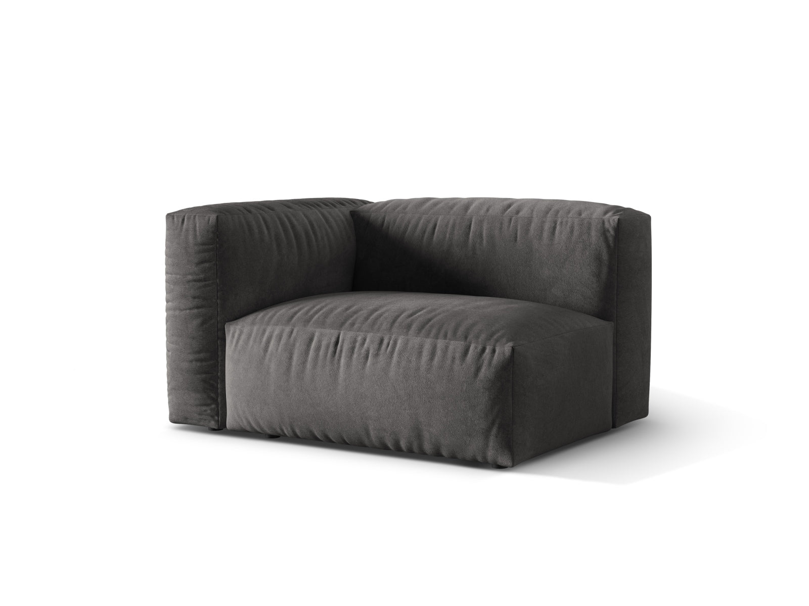 Eleganter Martina Modul links 1 Sitzer in stilvollem Grey-Vogue, Teil des modularen Sofas von Micadoni, ideal für modernes Wohndesign.