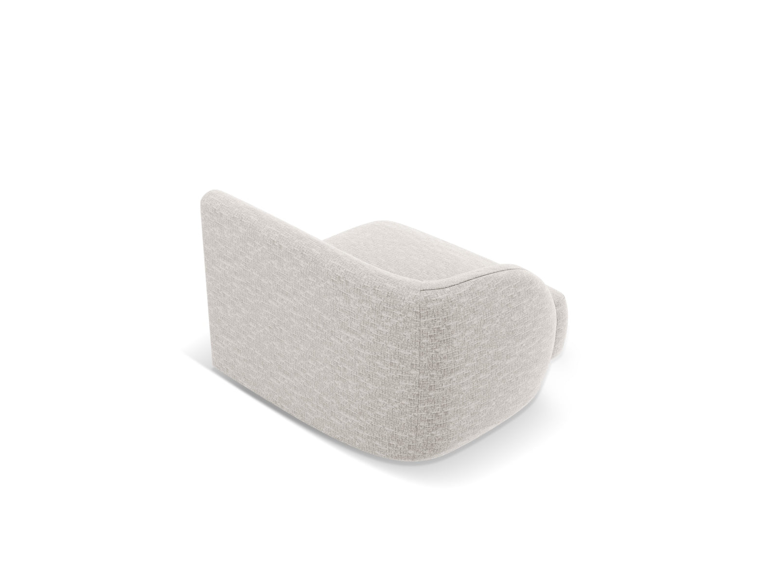 Eleganter linker 1-Sitzer des Miley Moduls in sanftem Grau, perfekt für kreative Sofa-Kombinationen in zeitgemäßen Wohnkonzepten.