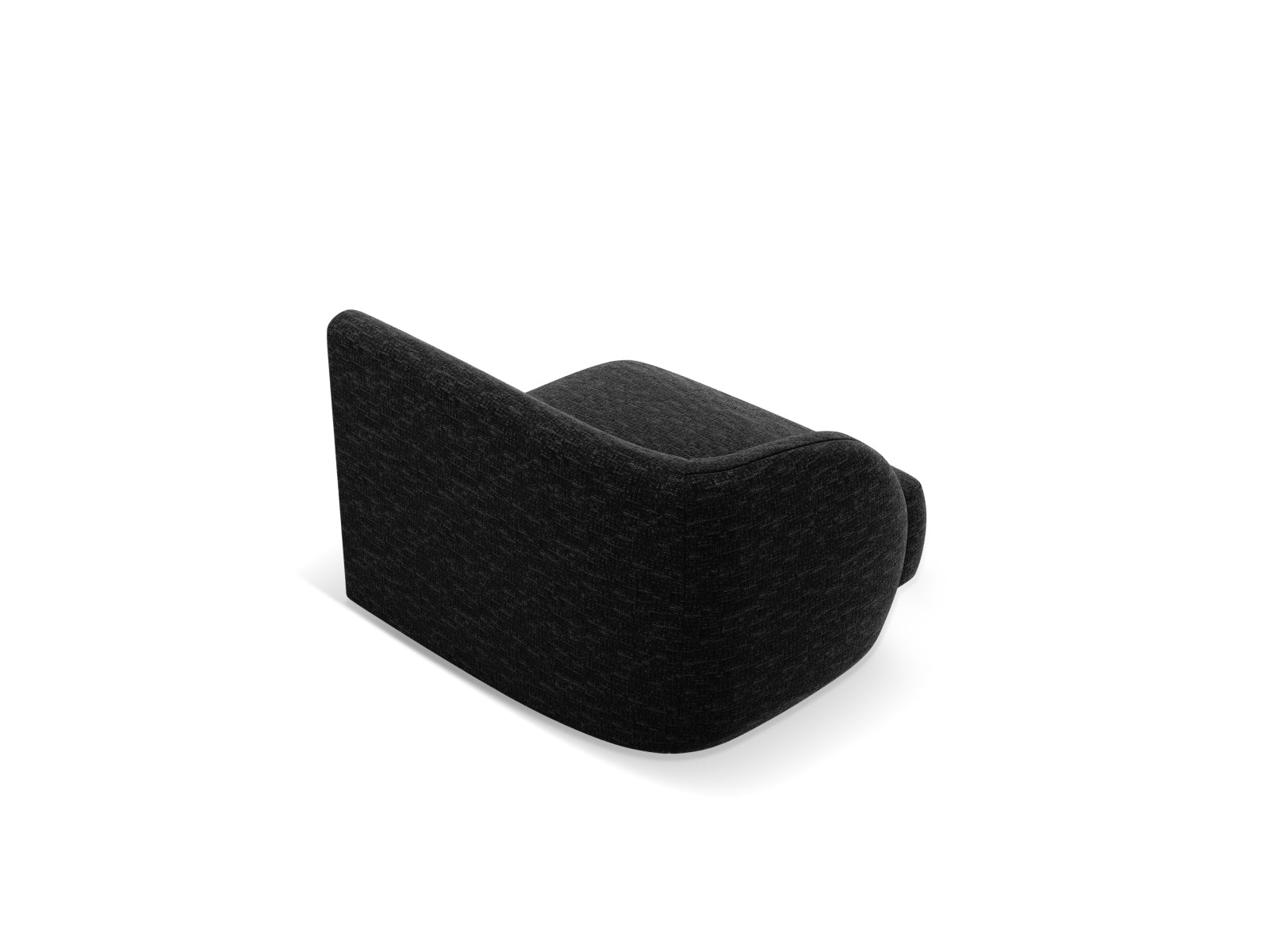 Schwarzer Miley Modul 1-Sitzer von Micadoni, vielseitig einsetzbar und perfekt für moderne Wohnkonzepte, bietet Komfort und Stil.