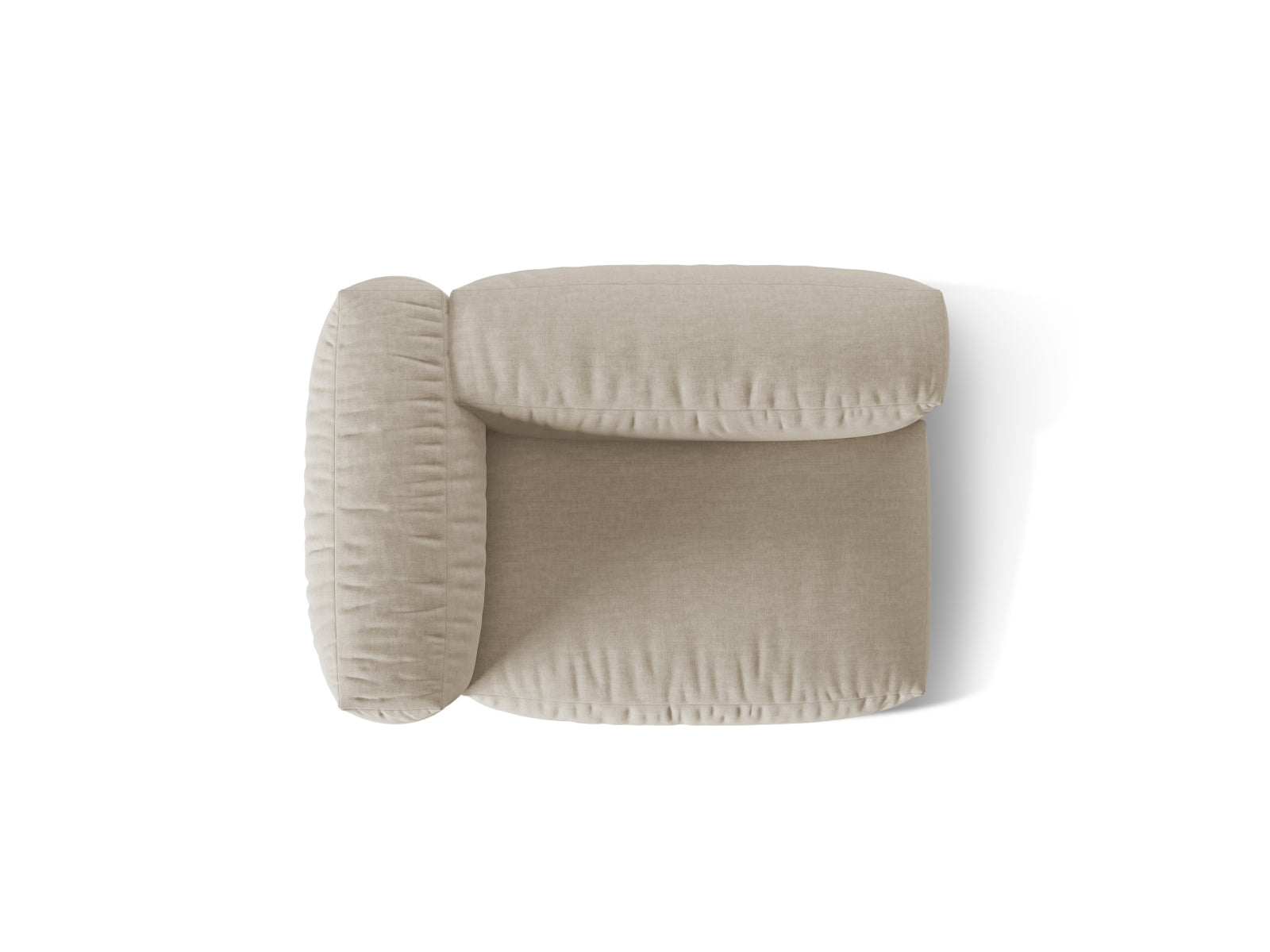 Eleganter Martina Modul links 1 Sitzer in sanftem Beige, ideal für stilvolle Wohnräume. Teil der flexiblen Micadoni Sofaserie.