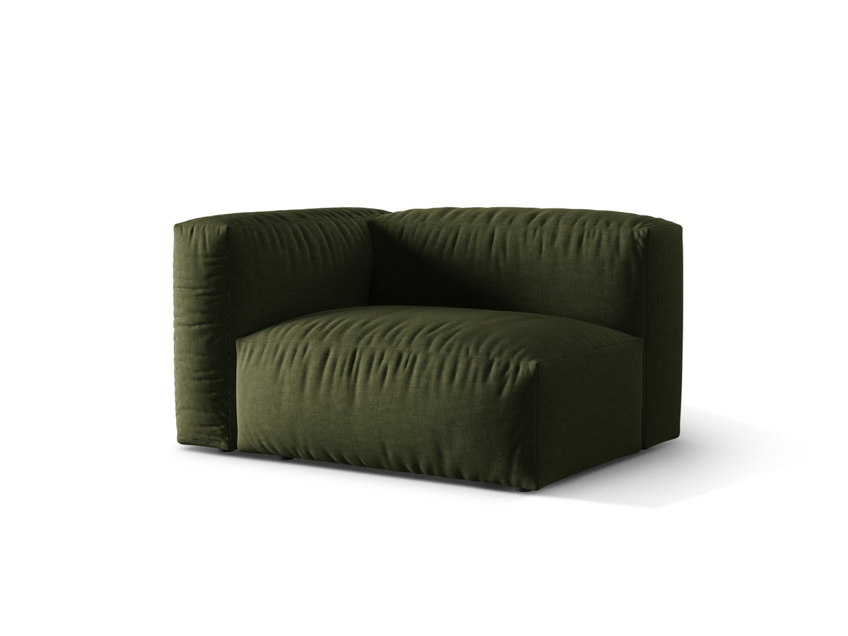 Martina Modul links 1 Sitzer in Green-Boston präsentiert im Onlineshop von KAQTU Design AG. Modulares Sofa ist von Micadoni